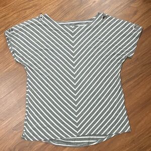 Striped Gray Women's Top